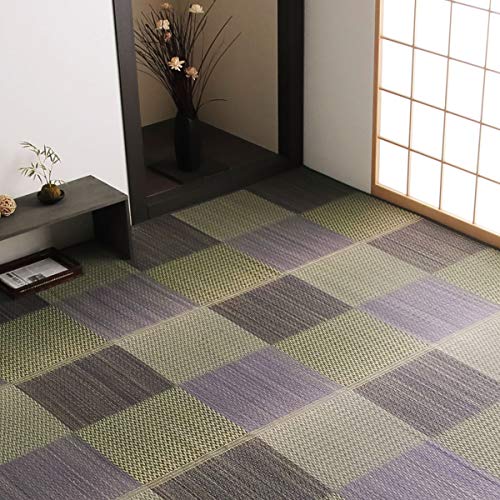 イケヒコ い草 ラグ カーペット 花ござ ピーア 団地間8畳 グレー 約340&times;340cm #4336028｜SelectSHOP 岐阜 店