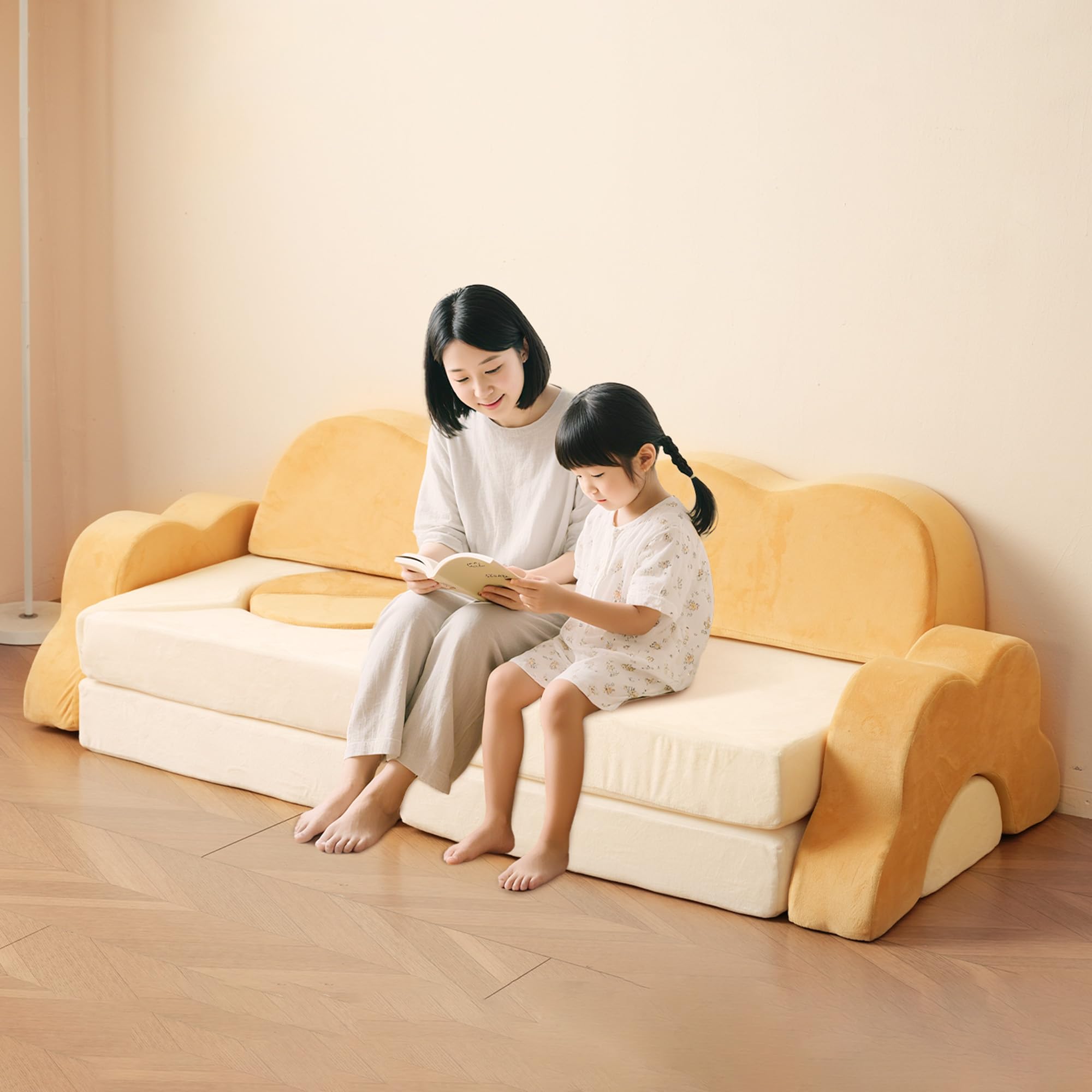 オーエスジェイ(OSJ) キッズソファ キッズベッド ローソファ つみき 子供用 キッズ 組み合わせ 洗える 組み替え 自由自在 積み木 クッション 知育おもちゃ 知育玩具 幼児 子供室内遊具 大型遊具 [並行輸入品]