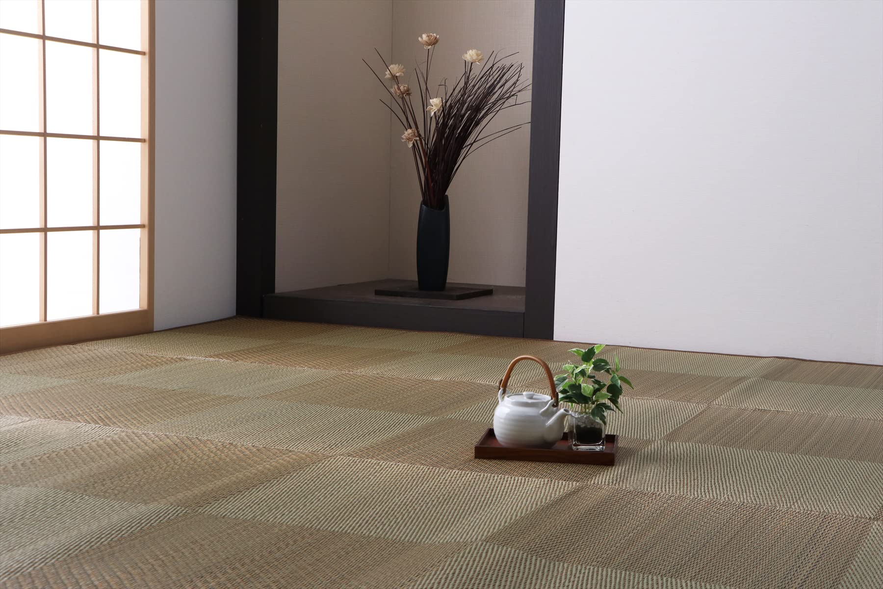 イケヒコ い草 引っ敷き 引っ敷き つや消し DXノア 上滑り打ちきり 不織布 約261×261糎 【日本の首都間4.5畳】 裏貼り 赤銅色 自然的 分かりやすい 今めかしい 市松 透かし彫り 消臭 防臭 抗菌 #4116620