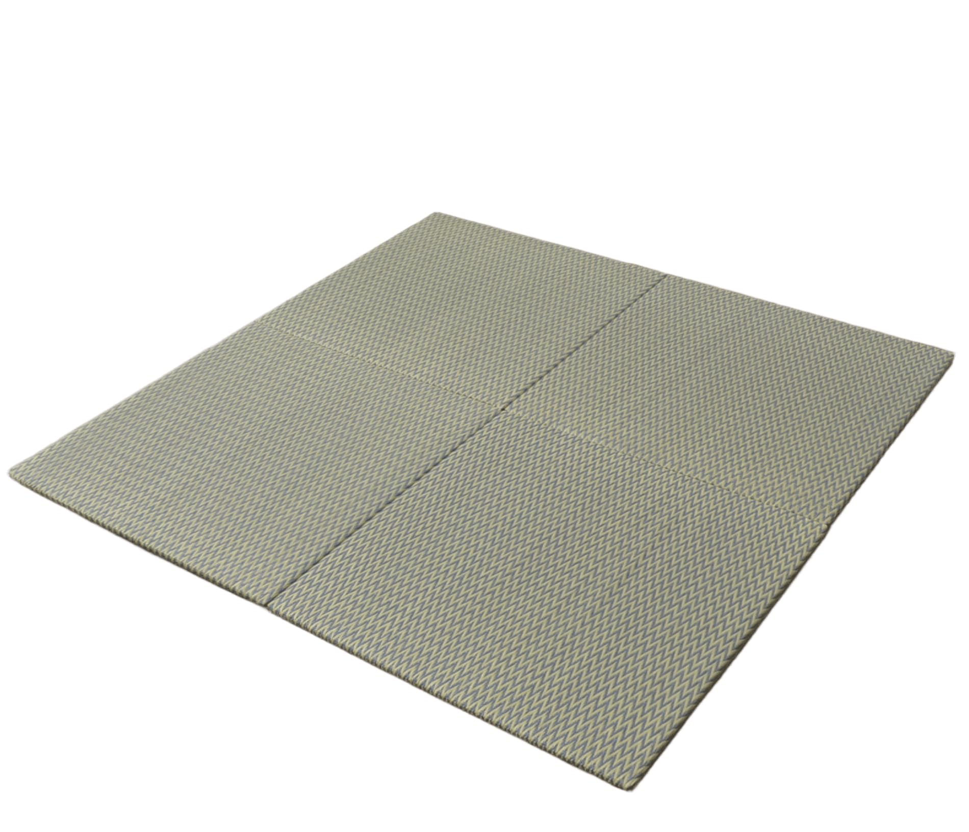 イケヒコ い草 置き畳 日本製 ニューピア 約70×70cm 厚み1.9cm 9枚 ブルー ユニット畳 たたみ おしゃれ 軽量 ヘリなし ＃ 1110670040413