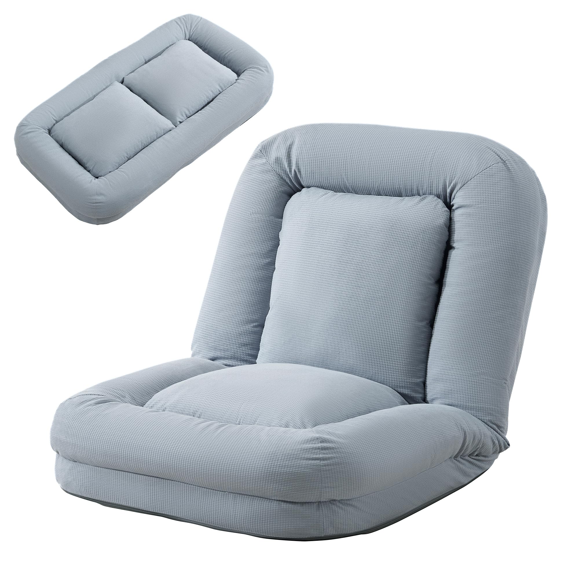 オーエスジェイ(OSJ) ソファーベッド ソファー ローソファー sofa bed 奥行き135 6段リクライニング可能 クッション付き コンパクトベッド 耐摩耗 人間工学 ソファ 小型 疲れない