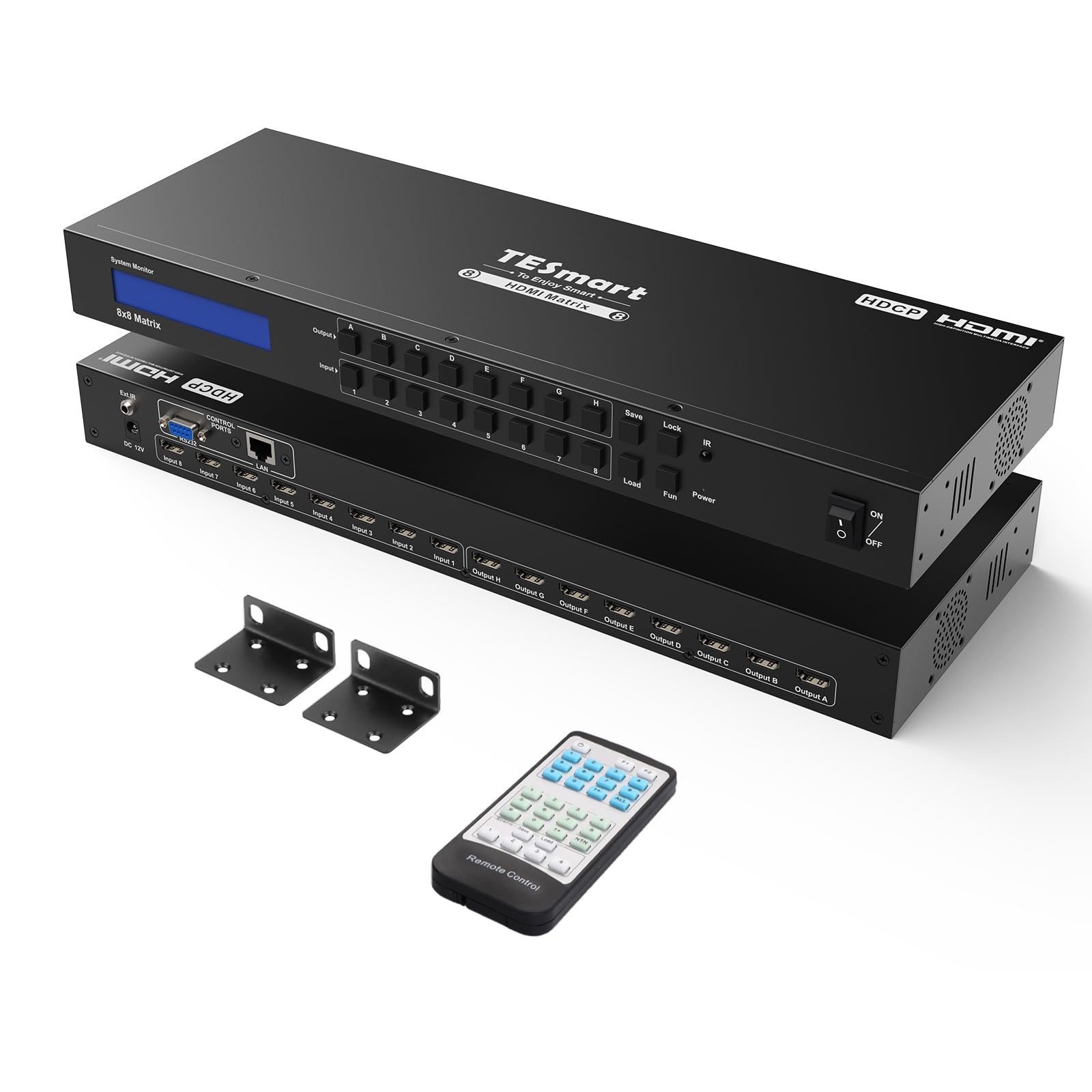 TESmart HDMI マトリックス 4入力4出力 4X4 HDMI 切り替え器 4K@60Hz 4PC4モニター用 HDMI 切替器 HDMI スプリッター HDR10/Dolby対応 HDCP2.2 L/RオーディオポートEDID機能 RS232 L 45,782円