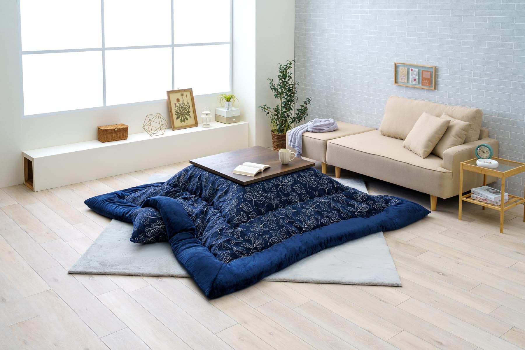 [Ikehiko Corporation] こたつ用掛けふとん 4550317218729 ネイビー 大判長方形｜SelectSHOP 岐阜 店