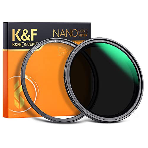 K&F Concept 82mm マグネット可変NDフィルターND8-ND128 X状ムラ無し 日本製AGC光学ガラス HD超解像力 低い反射率 28層ナノコーティング 撥水防汚キズ防止 薄枠 ビデオ/風景撮影のレンズフィルター【メーカー直営店】
