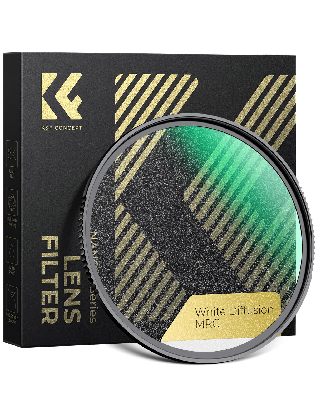 K&F CONCEPT 77mm ホワイトソフトフィルター ソフトフィルター ソフト効果 コントラスト調整用 ソフト28層ナノコーティング 防カビ 撥水撥油 擦り傷防止 薄型 望遠撮影に対応 （Nano-Xcel）｜SelectSHOP 岐阜 店