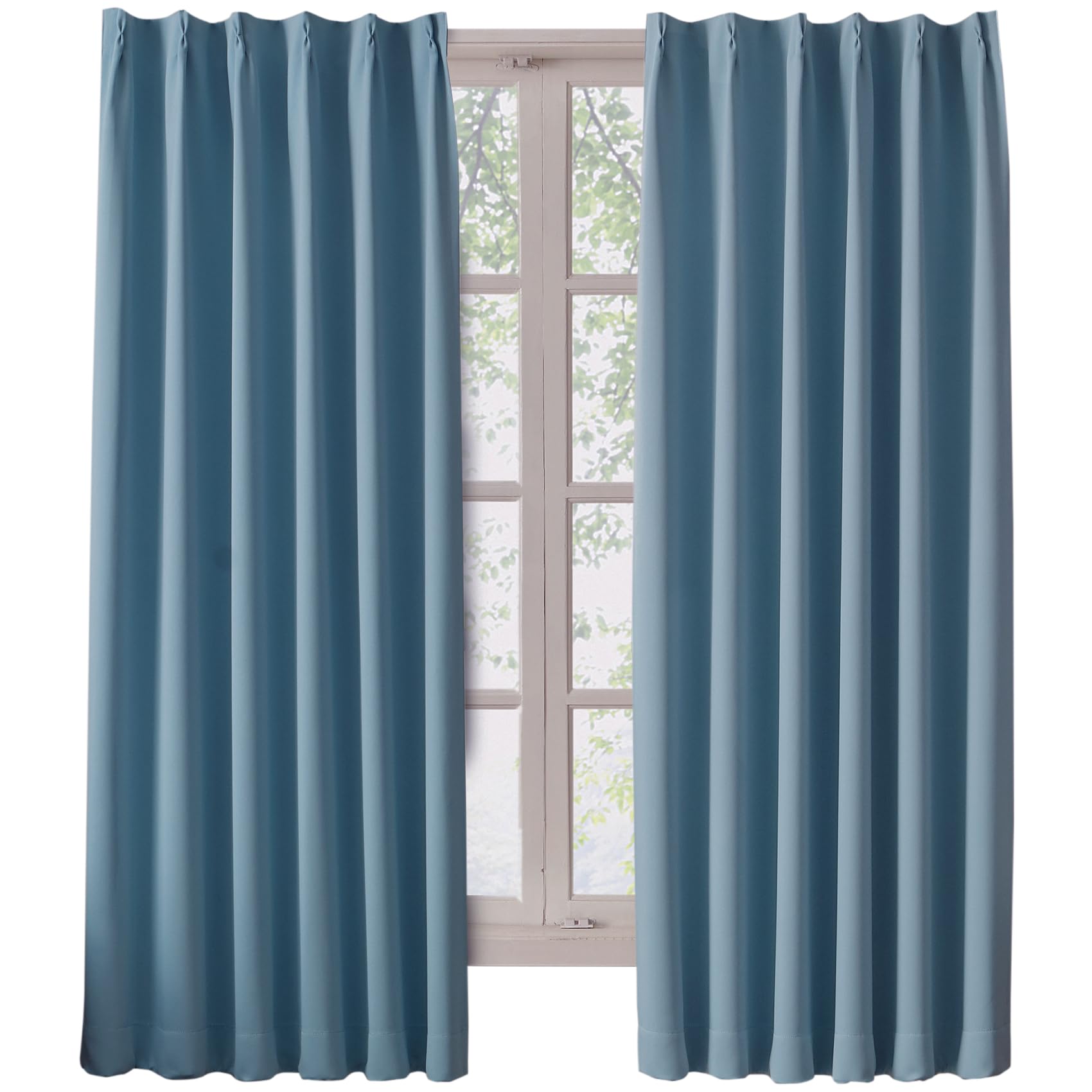 Hansleep カーテン 厚手 無地 おしゃれ Amazon｜Hansleep カーテン 1級遮光 4枚セット 幅100cm丈200cm アイス