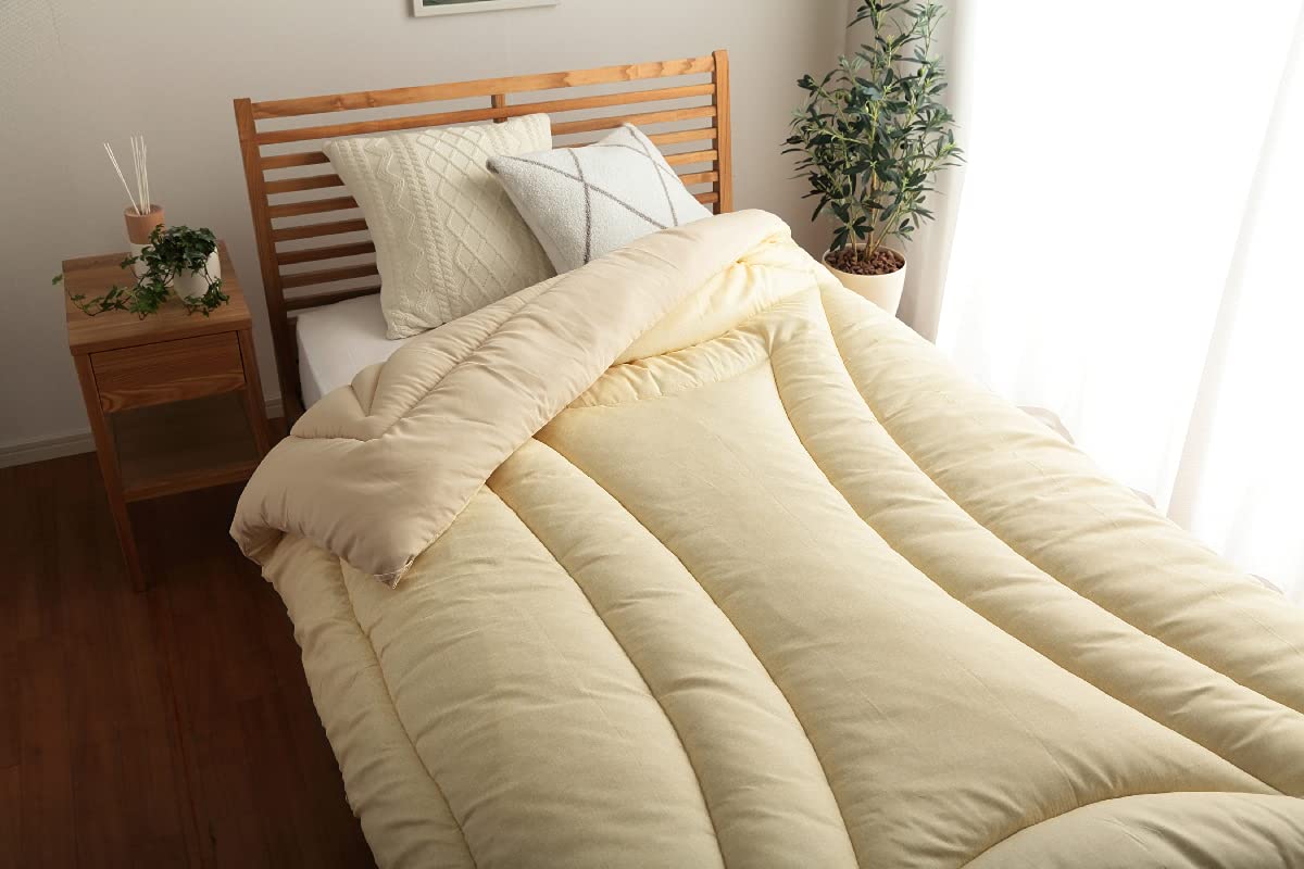 イケヒコ 寝具 掛けふとん 滅ダニ布団 約150×210cm ベージュ シングルロング 日本製 清潔 無地 シンプル #6708809