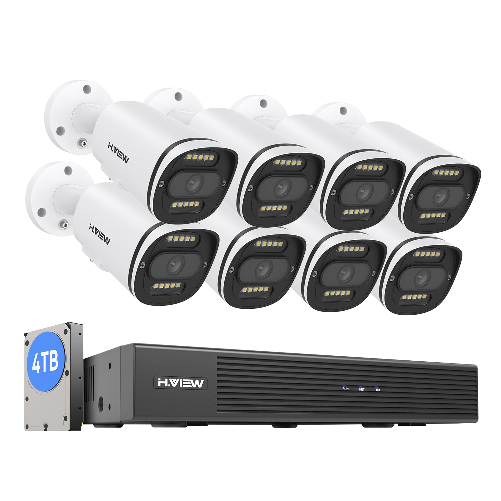 H.View 防犯カメラ 4K 800万画素 フルカラー　HV-800G2A5 Amazon.co.jp: 【4K画質・フルカラー撮影・双方向音声】H.View