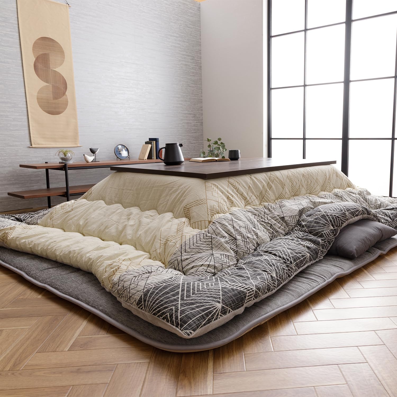 イケヒコ こたつ布団 長方形 掛布団 日本製 双葉 約205×285cm アイボリー 綿100% ジャパンディ ふっくら ボリューム 大判 #1151990140303|SelectSHOP 岐阜 店