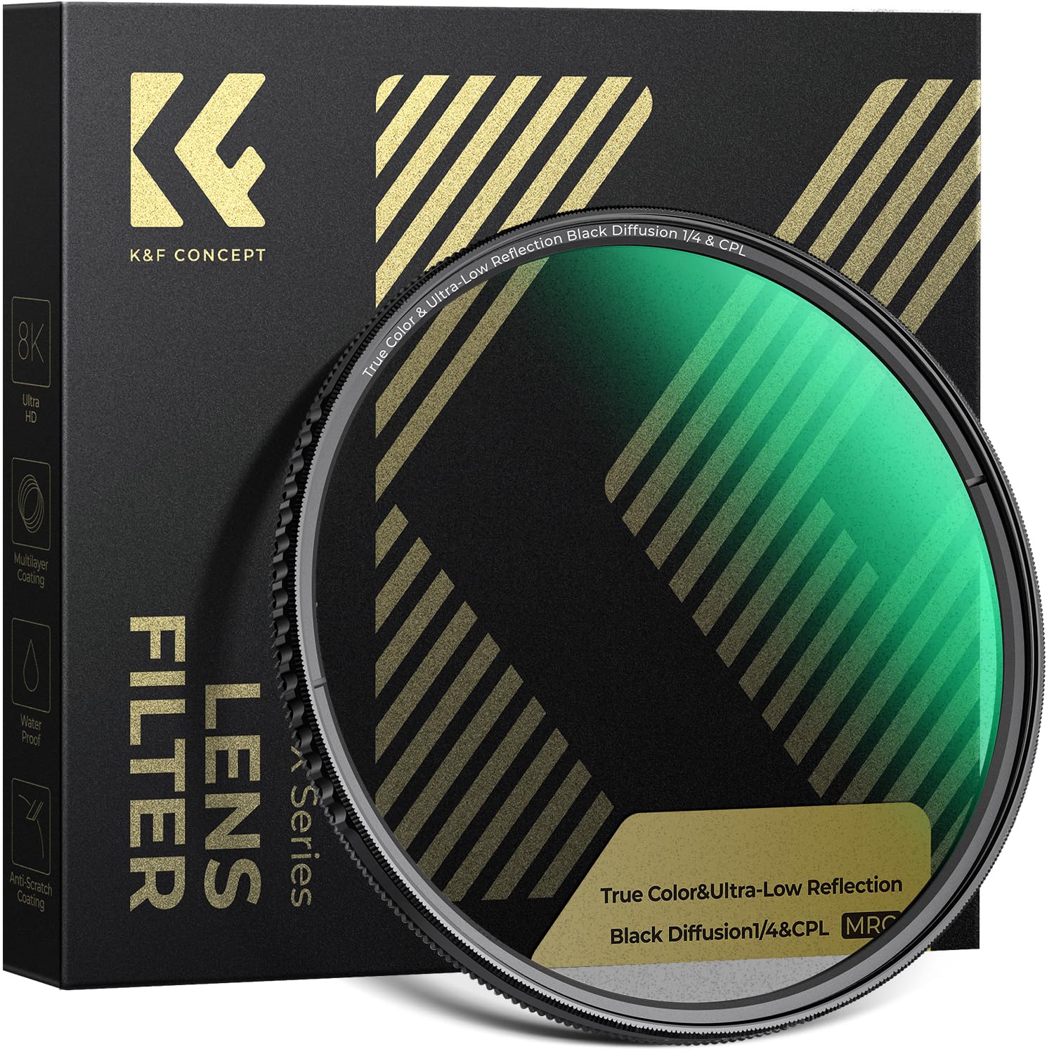 K&F CONCEPT 67mm True Color CPL＆1/4ブラックミスト 2in1多機能 0.1%超低反射率 レンズフィルター 偏光効果+ソフト効果 光学ガラス 28層ナノコーティング 撥水 撥油 傷防止 クリーニングクロス付き (Nano-X｜SelectSHOP 岐阜 店