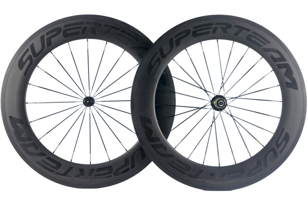 SUPERTEAM カーボンホイール 700C 50mm ロードバイクホイール Amazon | SUPERTEAM 50mm クリンチャ ーホイールセット700c 23mm