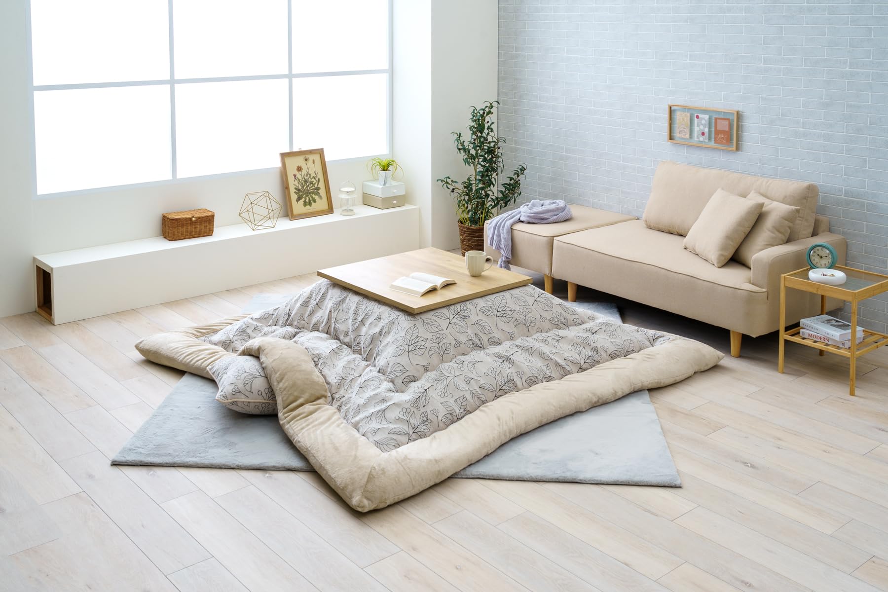 [Ikehiko Corporation] こたつ用掛けふとん 4550317218699 象牙色 大判矩形