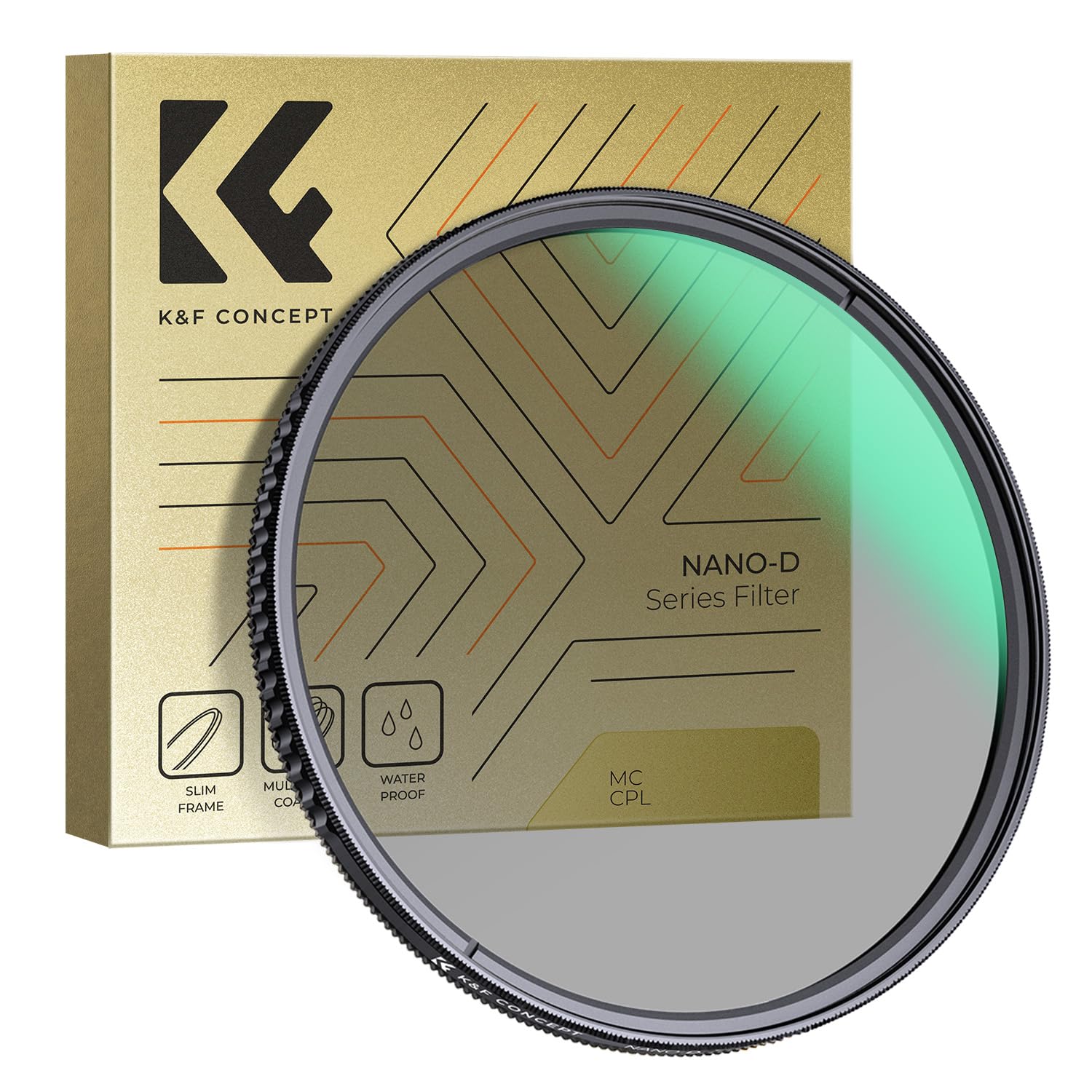 K&F Concept 67mm CPLフィルター 高透過率 低反射率 AGC光学ガラス PLフィルター 24層ナノコーティング サーキュラー コントラスト 反射調整 撥水防塵 円偏光フィルター（NANO-Dシリーズ）