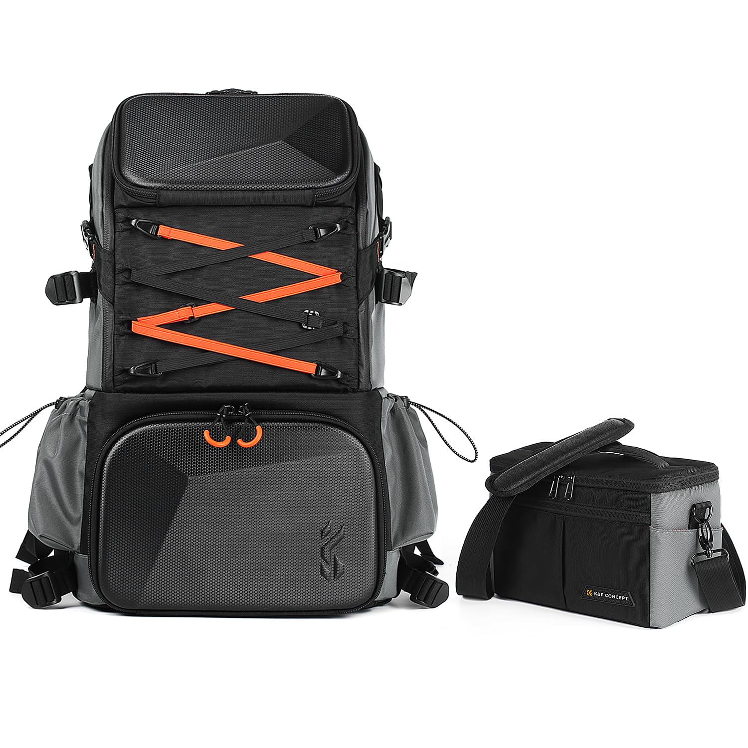 K&F Concept カメラバッグ カメラリュック EVA材質防水耐衝撃 32L 大容量 おしゃれ リュックサック レインカバー付き 15.6インチPC収納&三脚収納可 旅行/撮影/登り/アウトドア撮影に適用 カメラショルダーバッグ付き|SelectSHOP 岐阜 店