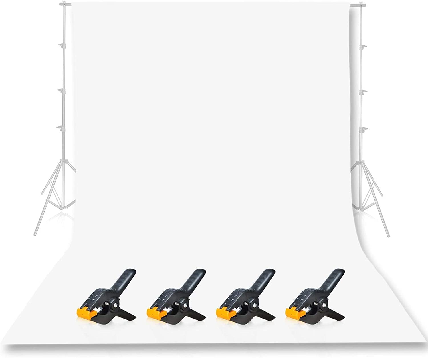 EMART 背景布 白布 撮影 背景 スクリーン 布 白い布 300cmx360cm 綿 コツトン生地 背景紙 プロ ホール対応 写真撮影 スタジオ背景 スクリーンシート 背景シート 背景スタンド 無反射 折りたたみ バックペーパー 布 洗濯可 垂れ感良い