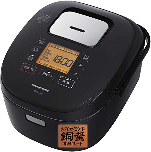 値下げ！【美品】Panasonic IH炊飯器 5.5合炊き SR-H10B-K パナソニック(Panasonic) SR-H10B-K ブラック IHジャー炊飯器 5.5合