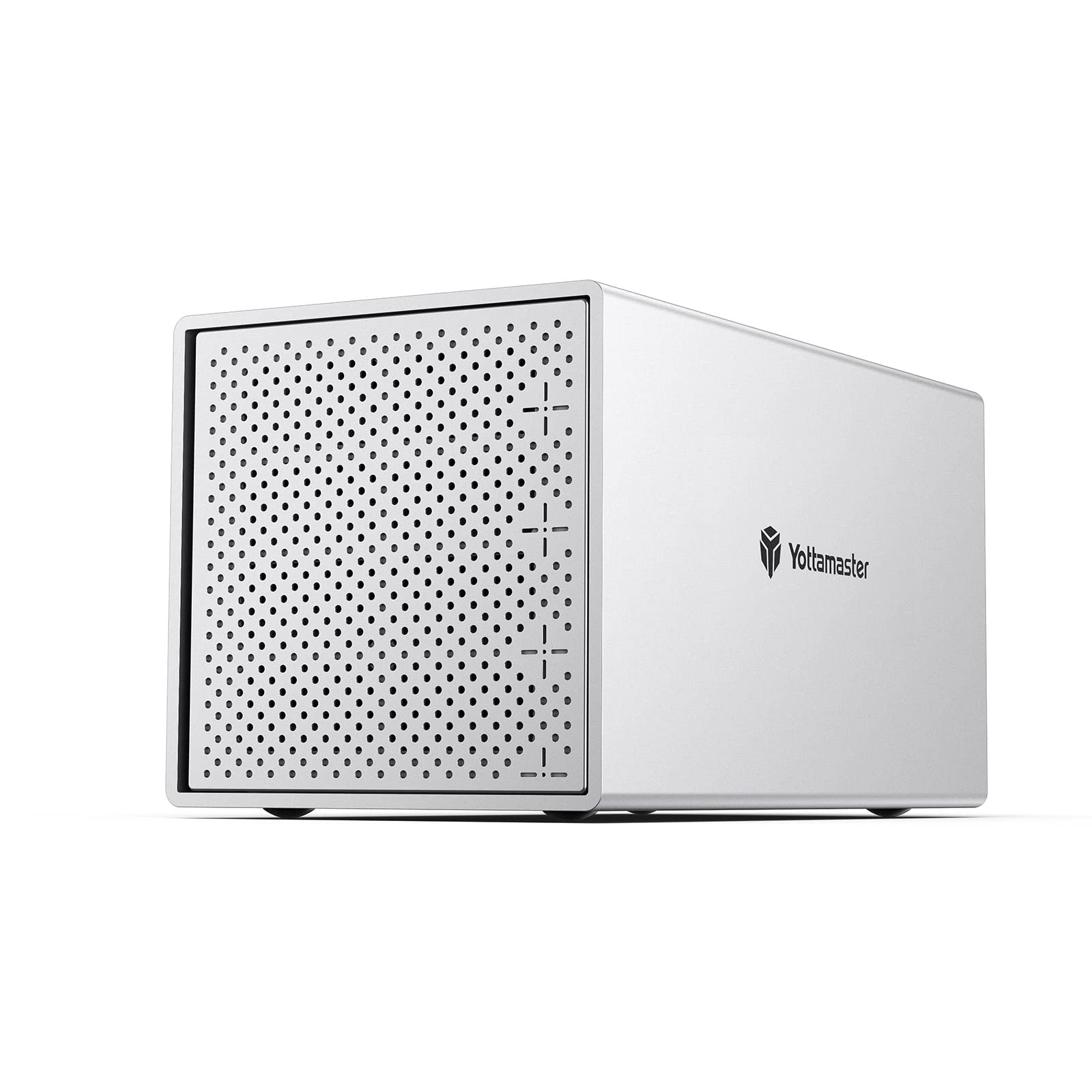 Yottamaster (4Bay) HDDケース 3.5インチ USB3.0 Type-B接続 SATAIII 4台搭載可能 外付けハードディスクケース アルミ合金 ハードドライブエンクロージャ シルバー[PS400U3]
