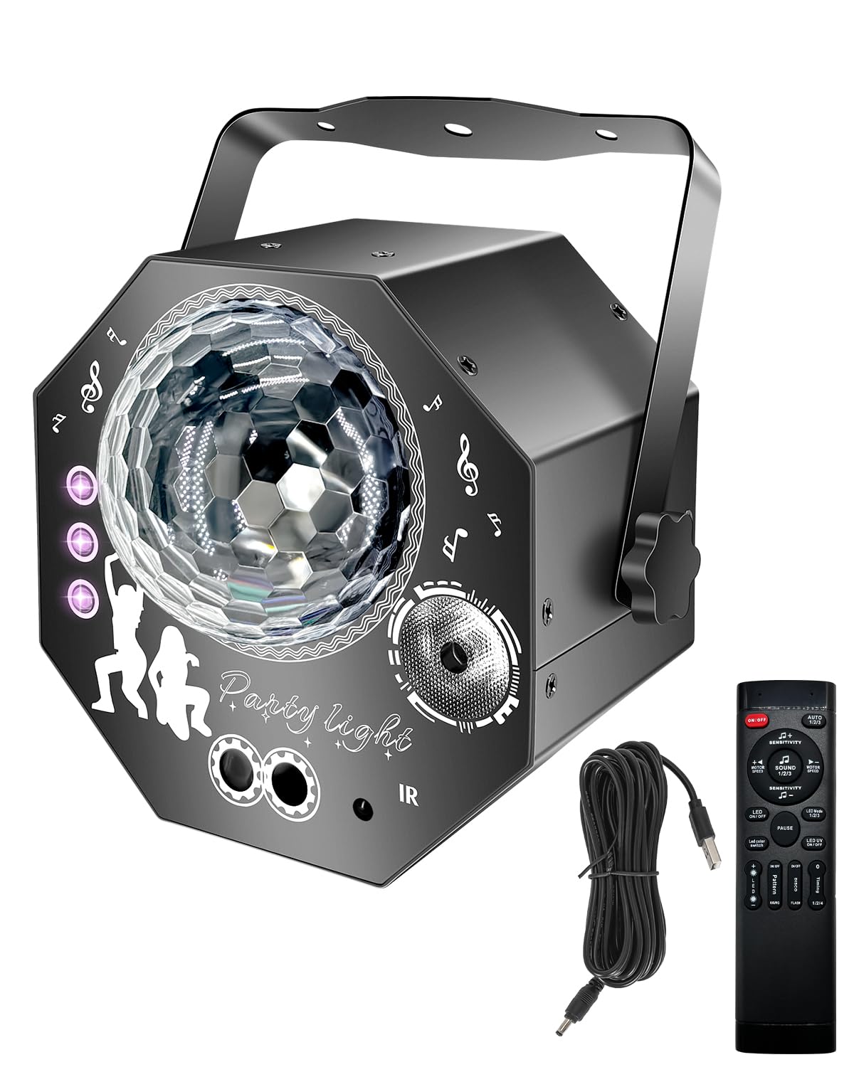 Rxakudedo 15W RGBW LED 舞台照明 ディスコライト ステージライト ステージ照明 DMX512 5V 2A 3IN1 高輝度 音声連動 舞台/演出/結婚式/パーティー/カラオケ/クラブ/バー用