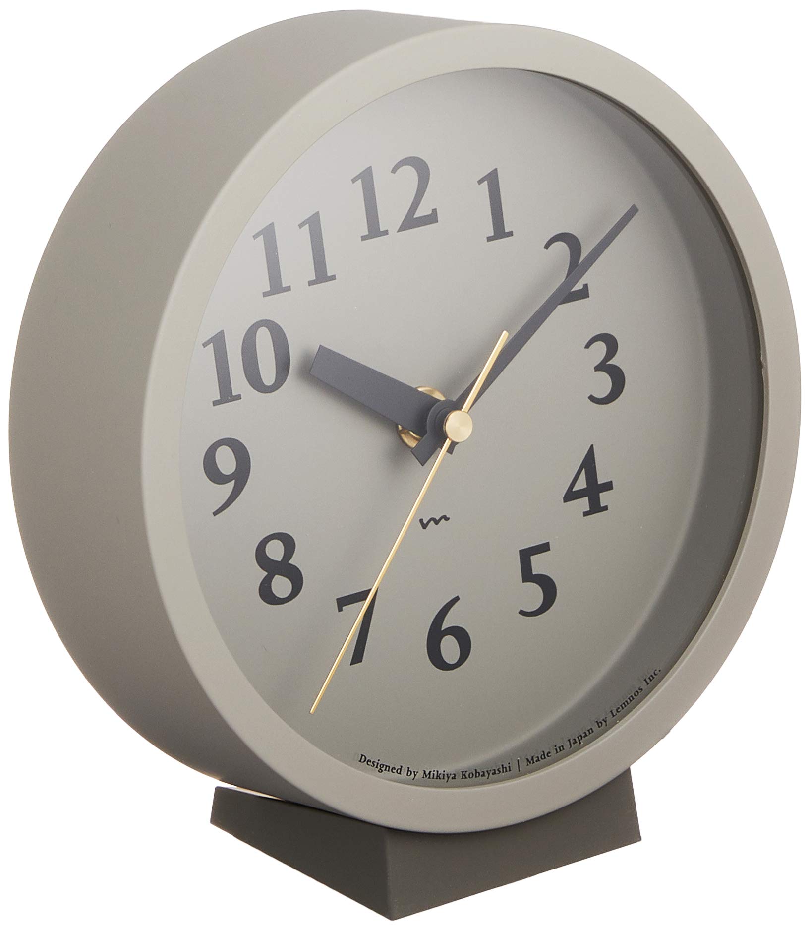 レムノス 置き時計 電磁波時辰儀 薄墨色 エムクロック m clock MK14-04 GY Lemnos