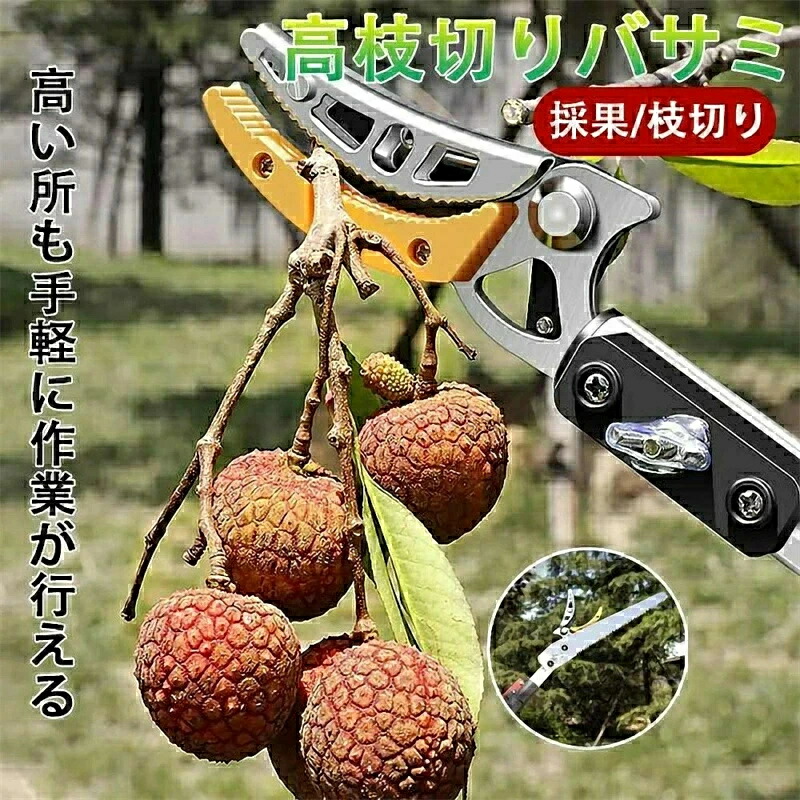 高枝切りバサミ 3m 4m 5m 伸縮式高枝切鋏 鋸付き添い人 伸縮式 切り下げる鋏 高枝鋏 高枝用 SK5 高さ 園芸用剪刀 太枝切鋏 枝切り 枝分け 高枝切り鋏 全能剪刀