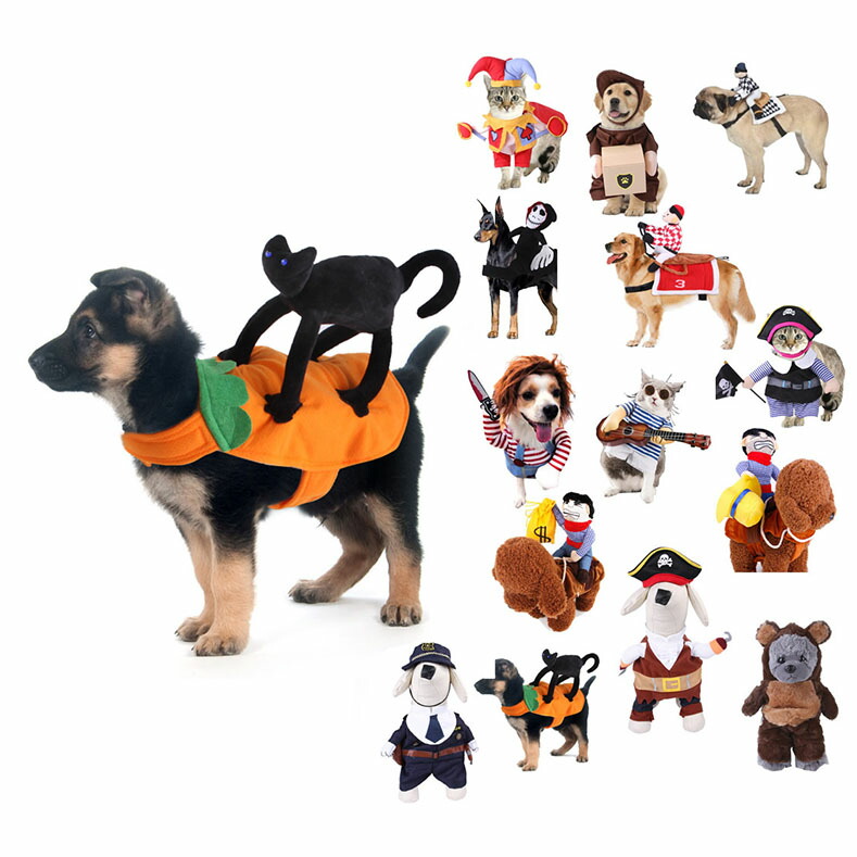 送料無料 ペットの服 ハロウィン コスプレ 変装 コスチューム おもしろグッズ 仮装 秋 冬 クリスマスプレゼント 犬服 チャッキー 撮影道具 簡単装着 着せ替え 変身グッズ 安い割引