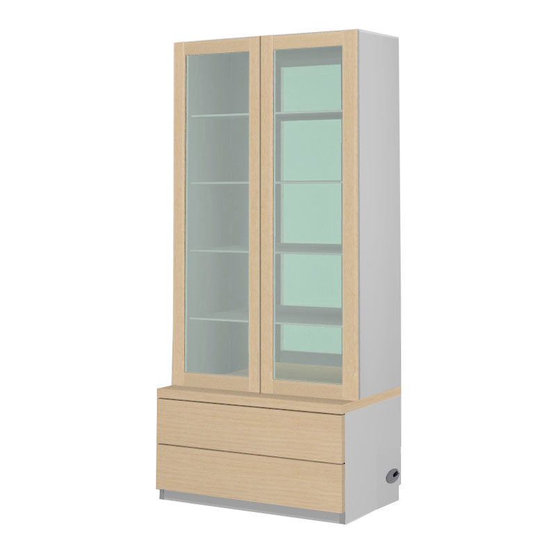 関東地方限定 すえ木工 Universal Storage 壁面収納 引き出し付きコレクションキャビネット ダウンライト付き 幅80 奥行47 高さ169cm Uskf D32 47 80 Cgh イエナカ Slapenenzo Com