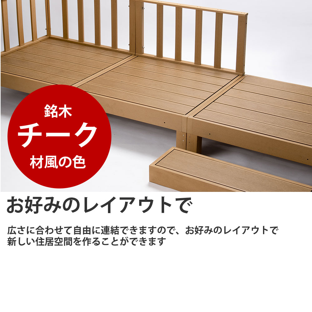 ウッドデッキ Diy キット 樹脂 本体 3台 コーナーパネル サイドパネル 踏み台 6点セット ウッドデッキ1台あたり幅90 奥行90 高さ28cm チーク 0 75坪 ガーデニング 庭 縁台 ガーデン バルコニー テラス エクステリア 水洗いok ステップ イエナカ Lojascarrossel Com Br
