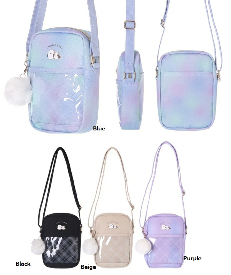 £たかこ£様　シマエナガミニバック Coboca+合皮チェックシマエナガホック縦型ミニショルダー / 合皮