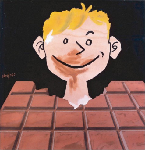 レイモン・サヴィニャック ショコラ・トブレ チョコレート少年 額装 レイモン・サヴィニャック ショコラ・トブレ チョコレート少年 額装