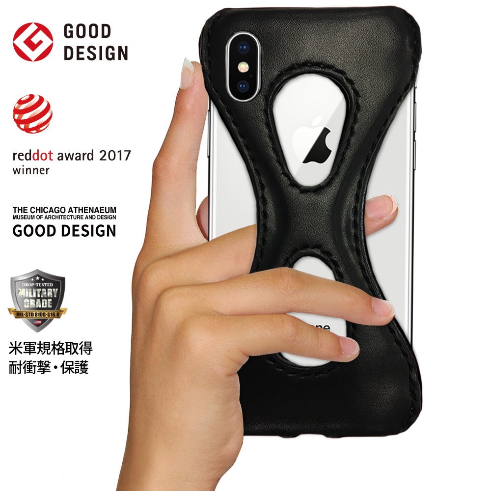 【Palmo GL】iPhone XS Max カバー Black ( パルモ 黒 ) イタリア 本革 日本人職人 100% 手縫い ハンドメイド 2017年度 レッドドット・デザイン賞 ( red dot design award ) グッドデザイン賞受賞 Qi ワイヤレス充電 対応 超軽量 高品質 レザー ヌメ革|【安心の日本企業】MAKERS TOKYO