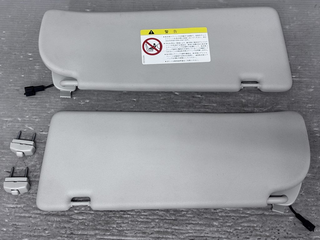 VW シャラン 右H(7N CAV) 純正 破損無 サンバイザー バニティミラー 左右セット 日除け 右 左 p060669 中古20260205