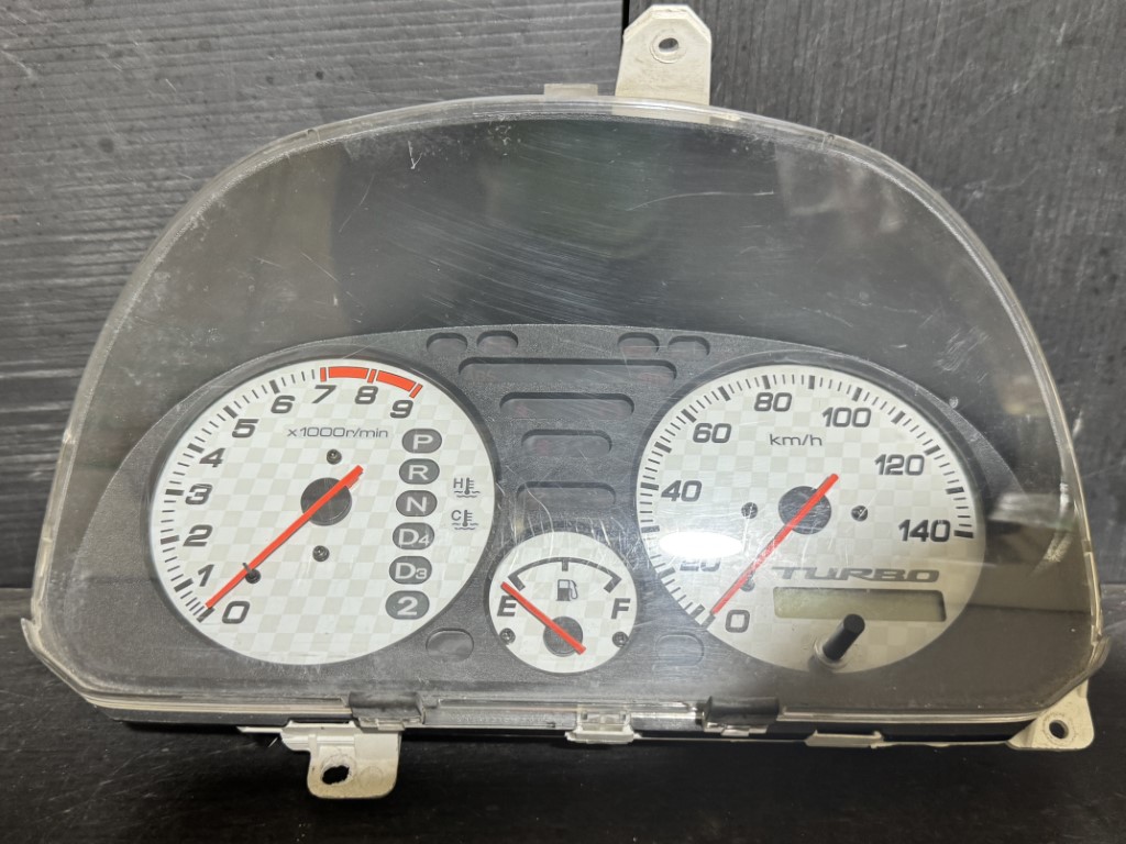 バモス ターボ 中期(HM1) 純正 破損無 動作保証 スピードメーター メーター 145666km 78100-S9R-Z620-M1 p061513 中古20260324