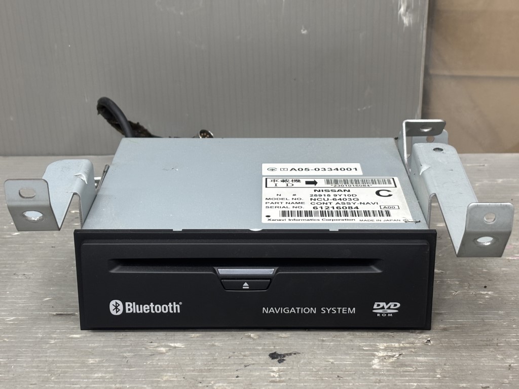 日産 ティアナ JK 後期(J31) 純正 破損無 動作保証 Xanavi DVDナビ ナビユニット カーナビ NCU-6403G 25915 9Y10D p055479 中古20250529