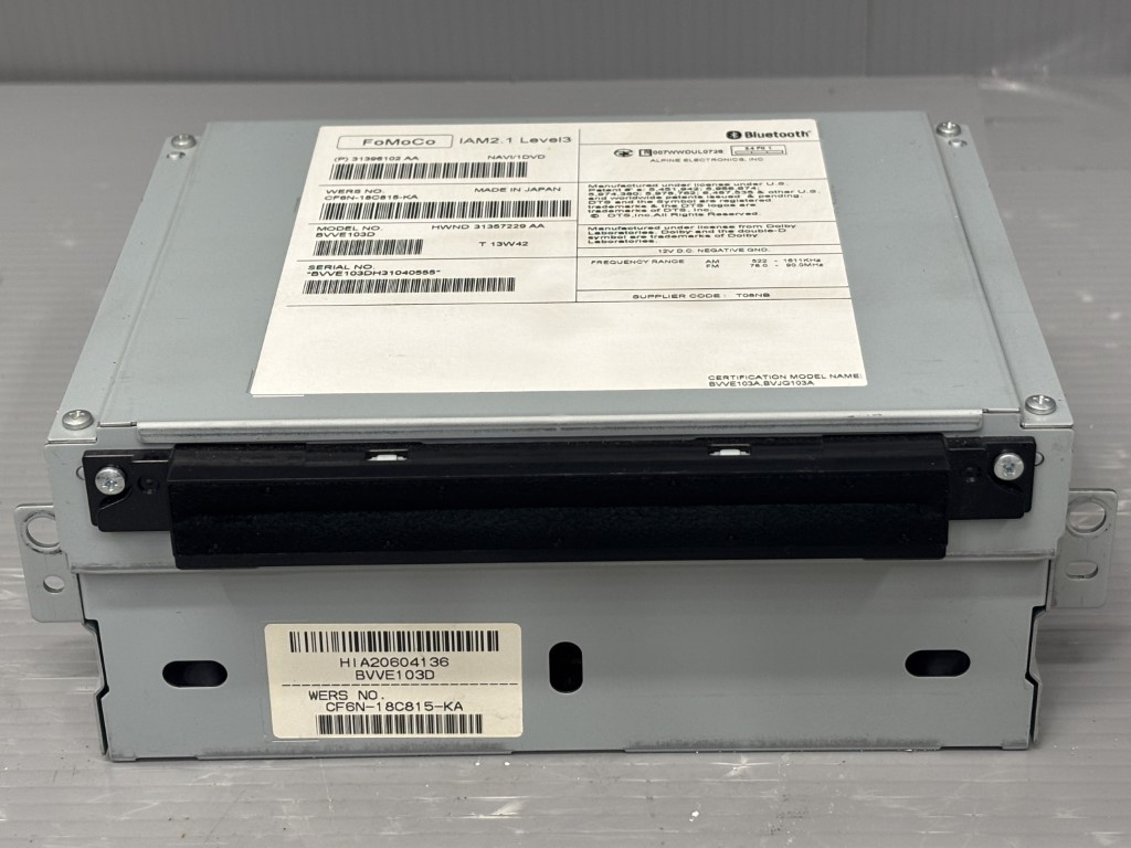 ボルボ V40 右H Volvo(MB) 純正 Alpine アルパイン 破損無 DVD ナビゲーションモジュール オーディオ ナビユニット カーナビ BVVE103D p055799 中古20250614