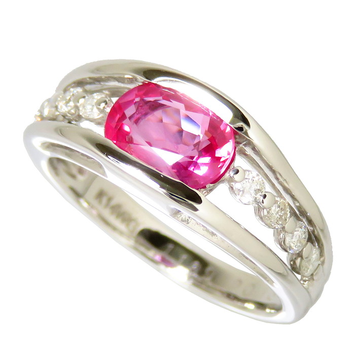 今年の新作から定番まで! ピンクサファイア 9号 1.189ct レディース ...