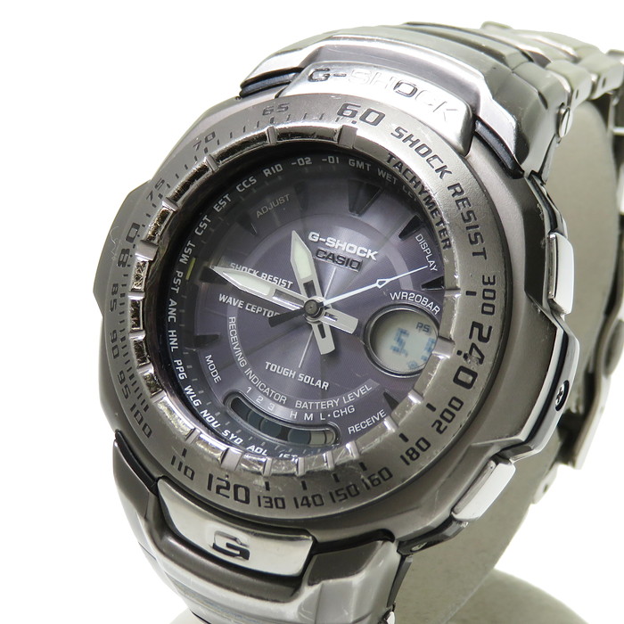 Casio カシオ G Shock The G チタンバンド仕様モデル Gw 1600tdj 腕時計 樹脂系 ステンレス鋼 チタン ソーラー電波 グレー系文字盤 メンズ 中古 真子質店 Tx G Shock The G チタンバンド仕様モデル Kossacklaw Com