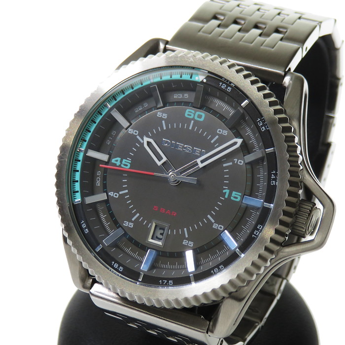Diesel ディーゼル ロールゲージ デイト Dz 1729 リストウオッチ 不銹鋼スティル 石英 薄墨色取り合わせ文字記号ゲーム盤 メンズ 中古 真子質店 Tx Hotjobsafrica Org