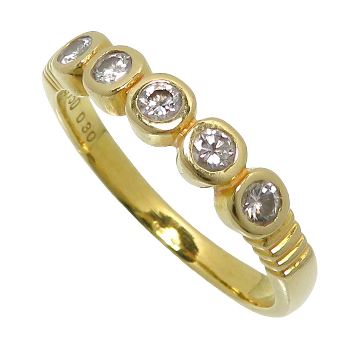 メール便なら送料無料】 14号 ダイヤモンド 計0.30ct リング 指輪 K18