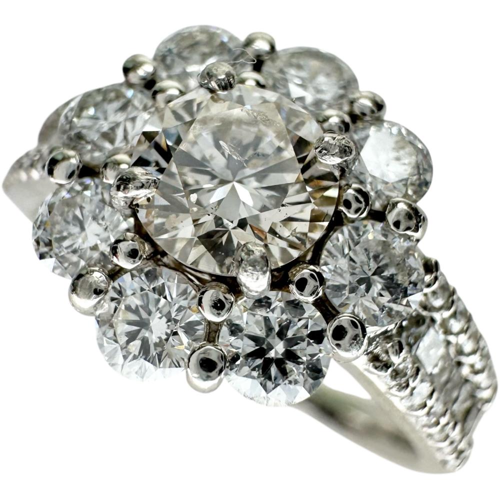 楽天市場】14.5号 フラワーモチーフ ダイヤモンド 1.02ct リング・指輪 