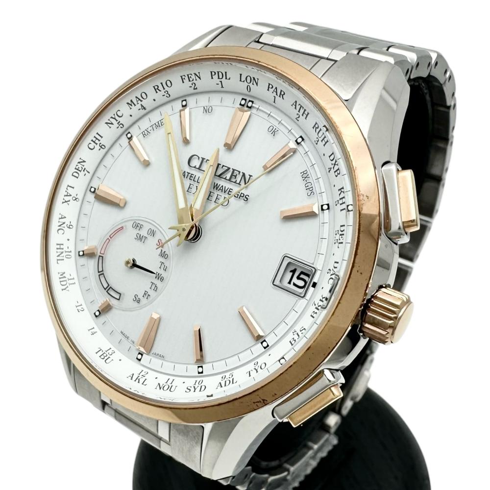 美品　CITIZEN　シチズン　エクシード　シルバー　ゴールド　ソーラー　メンズ CITIZEN - 美品 CITIZEN シチズン エクシード ゴールド ソーラー