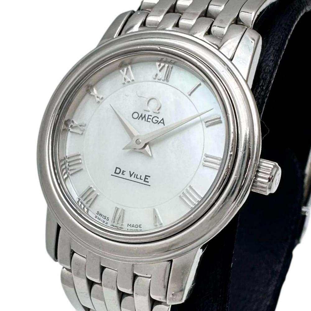 【OMEGA/オメガ】 デビル プレステージ 4570.71 箱/保あり 腕時計 ステンレススチール クオーツ ホワイトシェル文字盤 レディース【中古】【真子質店】【GD】【SxT】 68,750円