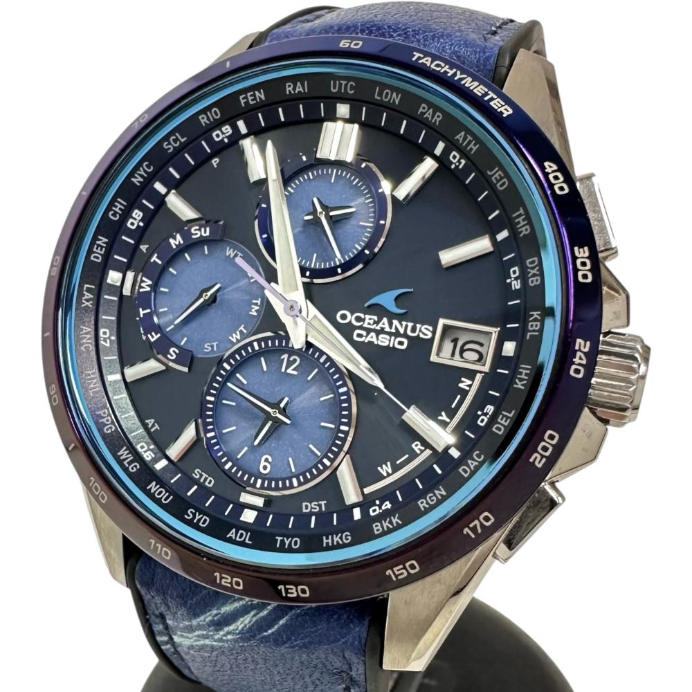 オシアナス　OCW-T2600L-1AJF 革ベルト　交換用ベルト２つ付属 CASIO オシアナス Classic Line OCW-T2600L-1AJF 腕時計 革