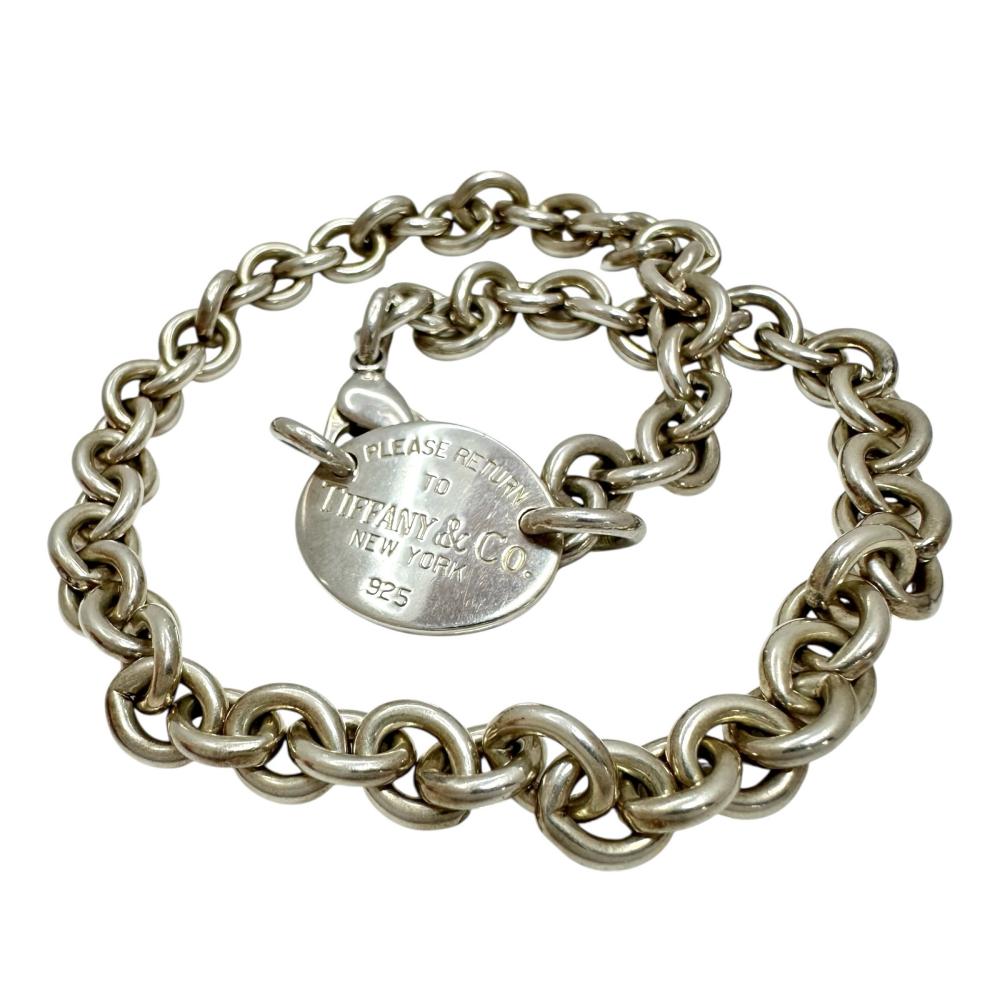 美品 TIFFANY カラビナ ネックレス チョーカー シルバー J257044