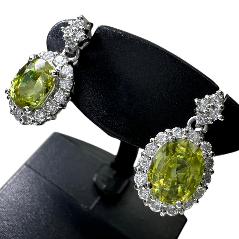 楽天市場】スフェーン 2.69ct/3.54ct ピアス PT900 プラチナ