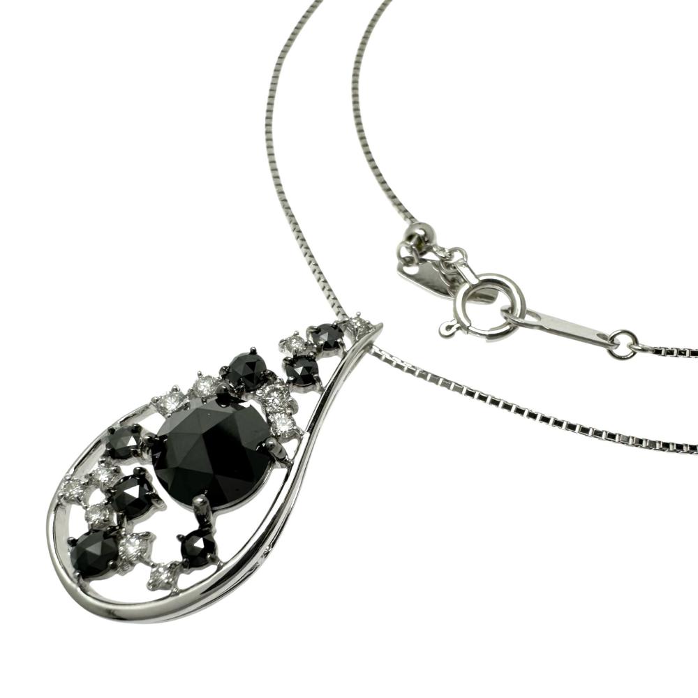 新品未使用　4ct ブラックダイヤモンド　2.00ct/2.00ct k18WG 新品未使用 4ct ブラックダイヤモンド2.00ct/2.00ct k18WG | Pay ID