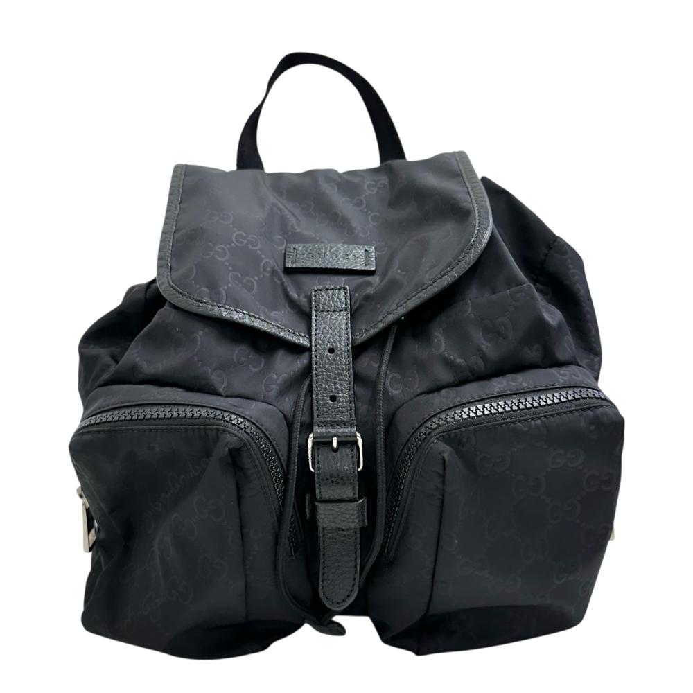 GUCCI バッグ レディースブランド リュックGGナイロン クマチャーム付き ☆関税込☆GUCCI☆マイクロ シマ GG バックパック リュック