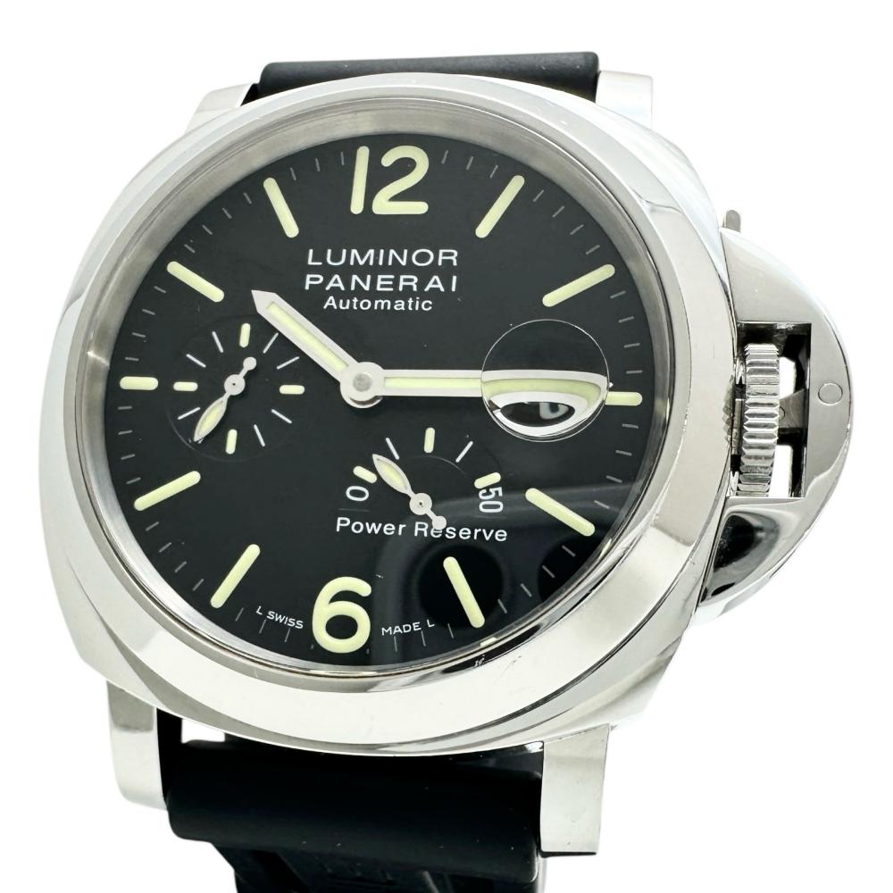 【PANERAI/パネライ】 ルミノール マリーナ 力強さ取っておく PAM01090 ウオッチ ステンレス鋼スチール写真/天然ゴム 自動小銃一巻き/オートマ S番（2016年） 黒いこと文字記号盤/ブラックラバーベルト メンズ【中古】【真子質店】【GD】【DTYMi】 メンズ腕時計-腕時計