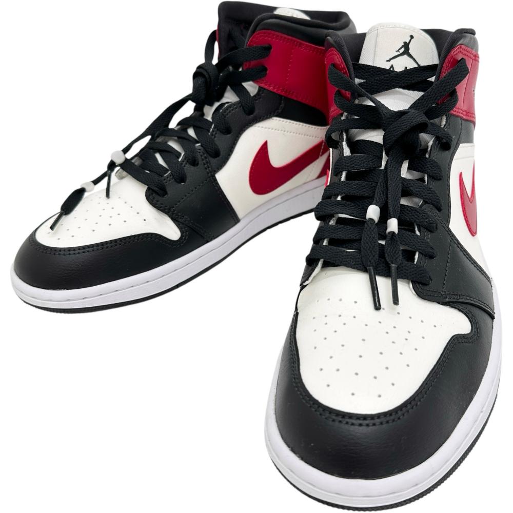 【NIKE/ナイキ】 BQ6472-160 エアジョーダン １MID スニーカー 練りあわせるなめし革 黒いこと メンズ【中古】【真子質店】【GD】【KK】