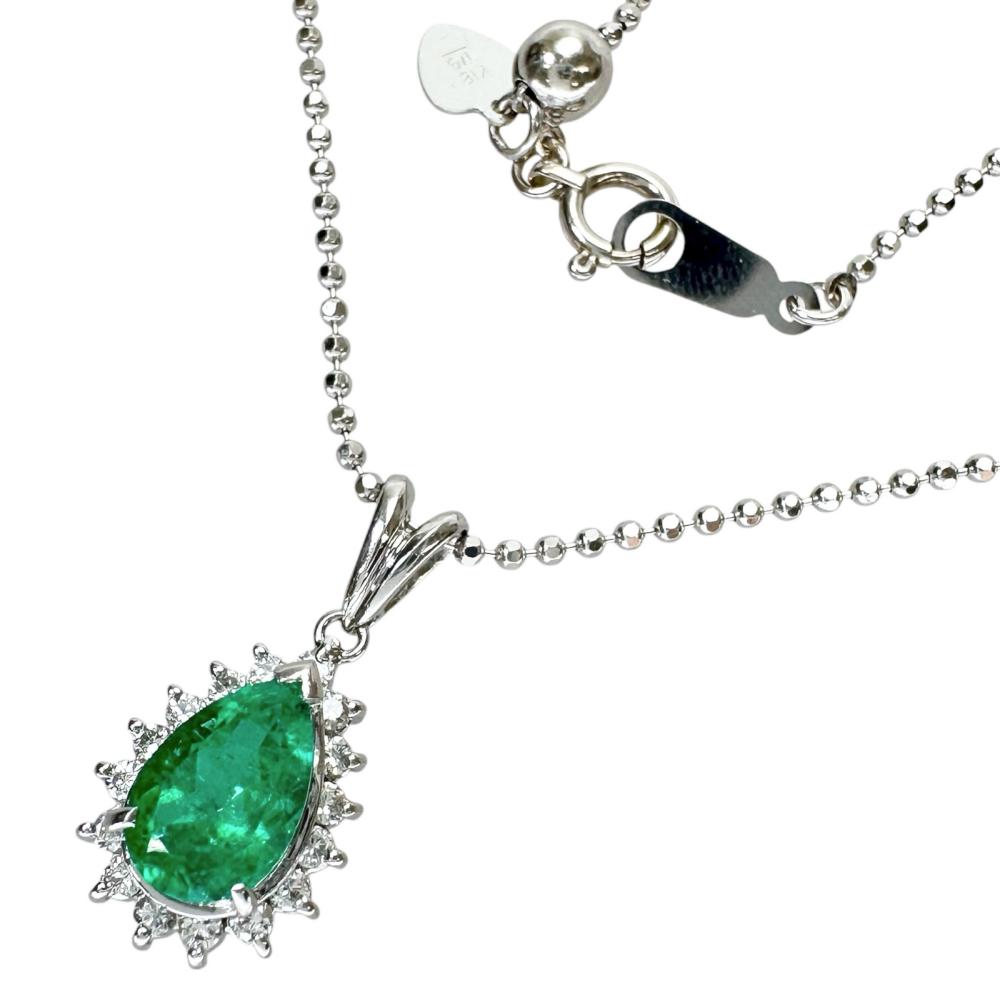 Pt850 切子チェーンネックレス 6.7g 41cm プラチナ 18 金 ネックレスチェーン 中古（カラーゴールド