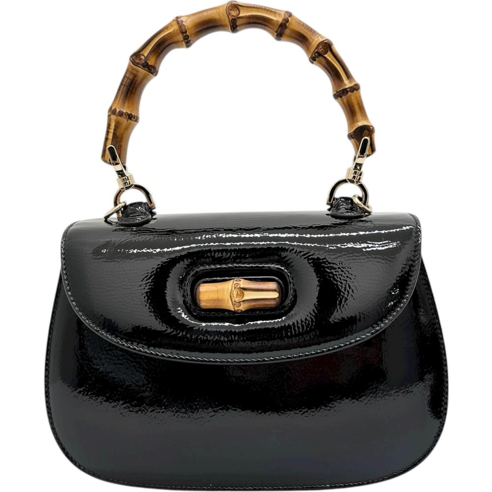 訳ありGUCCI★バンブーハンドル レザーハンドバッグ GUCCI ホワイトレザーバンブーハンドルハンドバッグ